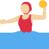 🤽🏼‍♀️ woman playing water polo: medium-light skin tone display on Twitter